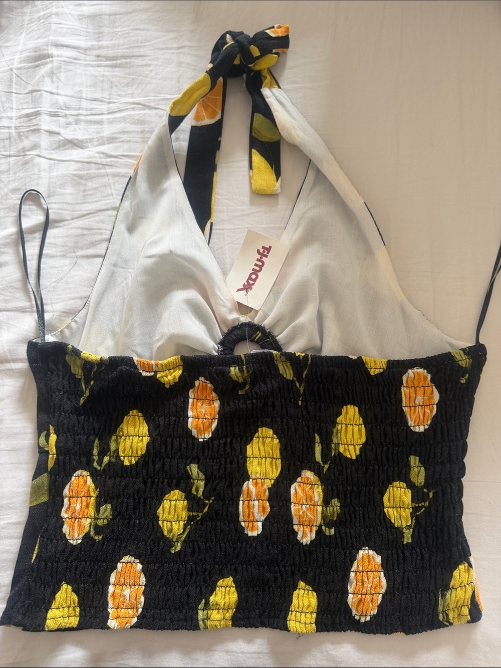TJ Maxx Black Citrus Halter One-Piece - Picture 4 of 4